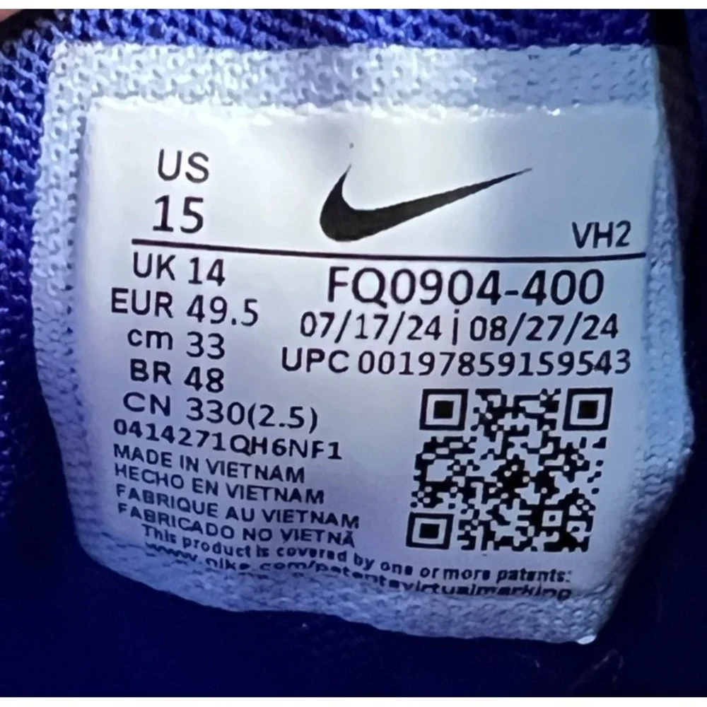 Nike Juniper Trail 3 FQ0904-400 Men 15 Athletic Running Shoes Royal Blue Sneaker